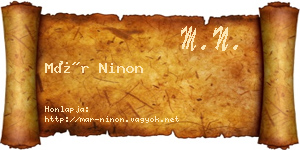 Már Ninon névjegykártya